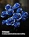 iATOM Blue Rose Bouquet Building Set, 12Pcs Flowers Botanical Collection for Adults, Valentine's Day Gift for Her/Mom/Girlfriend/Wife/Couple, Retro Romantic Home Office Table Centerpiece Decor