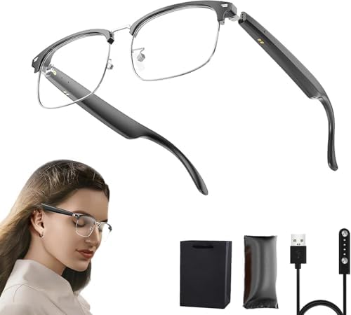 QIWA AI Smart Glasses with Translator, 138-Language Real-Time Translation, Bluetooth 5.3, Open-Ear Audio, Touch Control, Wireless Smart Glasses for Travel, Business, Meetings & Everyday Use