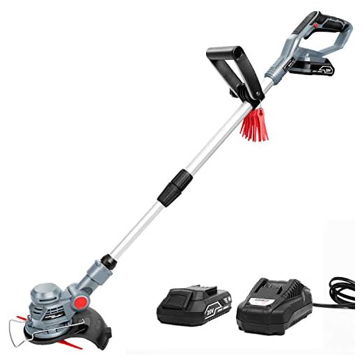 SALEM MASTER Cordless Stringless Trimmer with Blade Weed Eater Powered with Lithium-Ion Battery and Charger