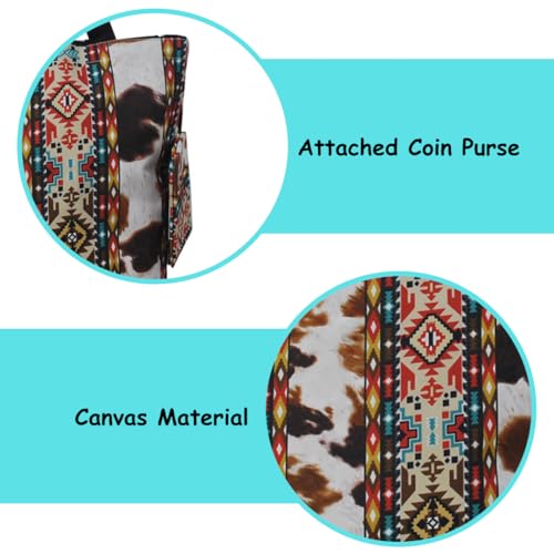 Image of NGIL Medium Top Zipper Closure Canvas Tote Bag with Attached Matching Coin Purse For Moms and Nurses