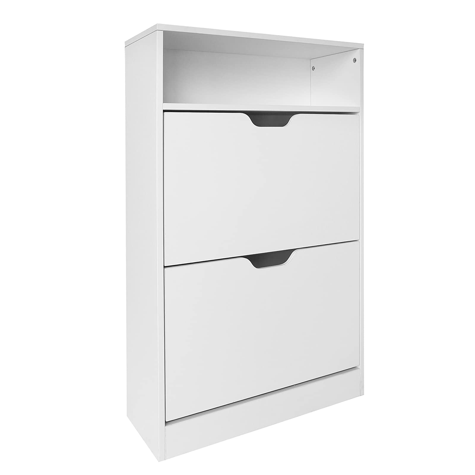 Buy KUMIUNION Shoe White Narrow Shoe with 2 Flip Doors