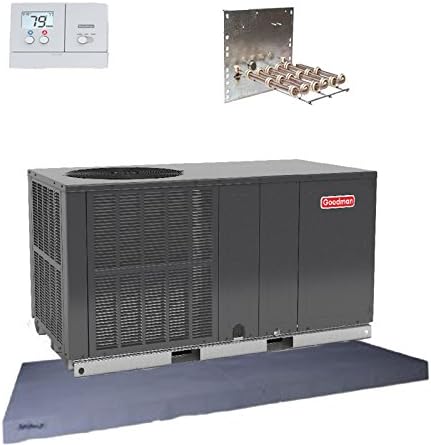 Goodman 3 Ton 14 seer Heat Pump Package Unit GPH1436H41 Prog. Tstat+Equip Pad