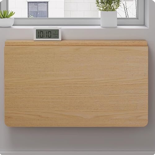 Estante de escritorio plegable montado en la pared con soportes, mesa ajustable de madera para barra de desayuno, banco de trabajo que ahorra espacio, 120 cm de largo x 40 cm de ancho, para el hogar