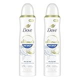 Dove Ultimate Dry Spray Antiperspirant Coconut And Sandalwood 2 Count For 72-Hour Sweat And Odor Protection With Triple Moisturizer Technology 3.8oz