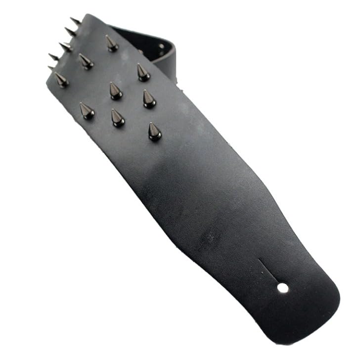 Correa de guitarra de cuero genuino negro de 60 mm de ancho Correa de hombro acústica y extremos de cuero para guitarras eléctricas Longitud de guitarra baja ajustable 90-150 cm