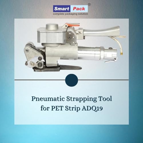Image of SMART PACK Pneumatic Strapping Tool for Packaging of PET, PP Strip | Poly, Handheld, Heavy-Duty, Pneumatic Banding, Box, Goods Tensioning Machine for Plastic Straps ADQ19 | Pack of 1 Machine