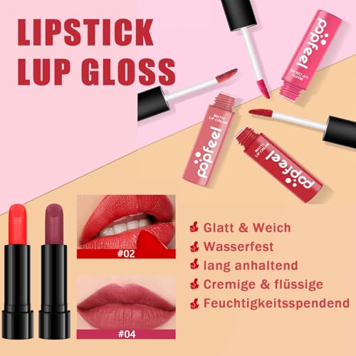 Make-up Sets, Multifunktion Schminkset, All-in-One Adventskalender Schminke, mit Lidschatten Palette, Lippenstift, Concealer, Eyeliner, Foundation und Pinsel, Für Bestes Schminke Geschenkset – Bild 6