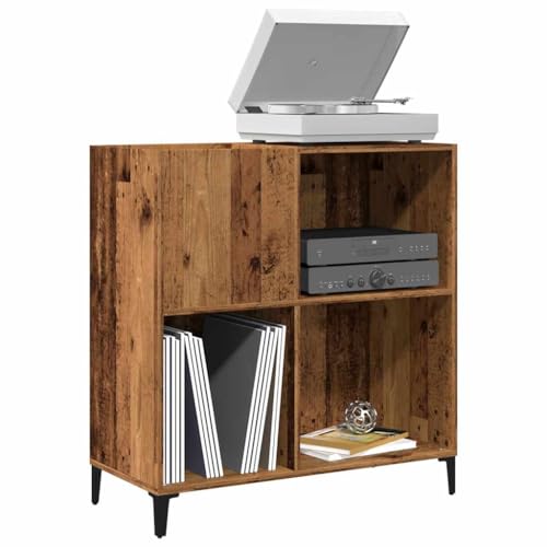 Owoxanthellate Aparador de madera vieja con cajones para LP, salón, dormitorio, pasillo (84,5 x 38 x 89 cm)