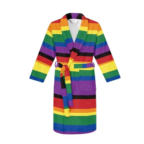 HUGS IDEA Mens Big and Tall Bathrobes with Shawl Collar Warm Nighgown Sleepwear3