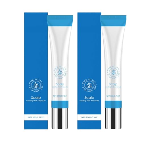 Ampoule capillaire Scalphy, sérum capillaire à bille avec effet rafraîchissant, maintient le cuir chevelu propre, améliore la brillance des cheveux, sérum pour cuir chevelu Scalphy (2PCS)