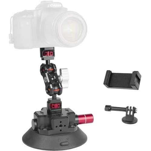 Suction Cup Camera Mount with Aluminum Ball Head