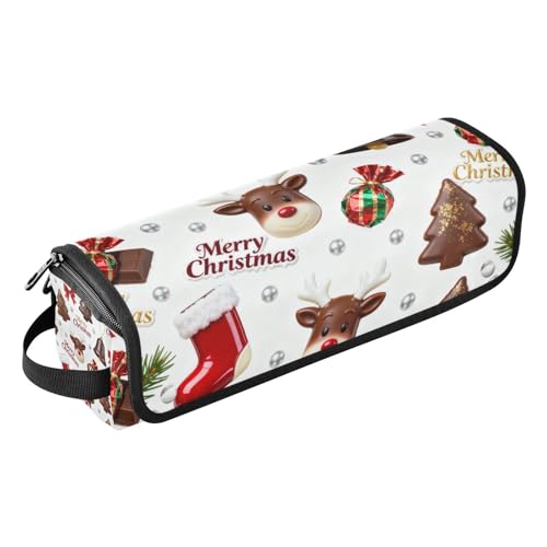 Organizador 2 en 1 para herramientas de cabello y tapete resistente al calor impermeable portátil para viaje, color Merry Christmas Black Chocolate