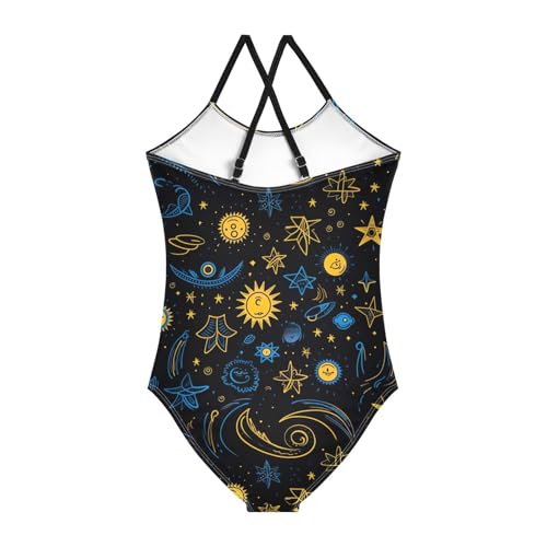 Stars and Moon Sun Girls One Piece Swimsuit Beach Swimwear 208540512