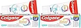 Pasta de dientes infantil Colgate Total para niños 7-12 años 12x50ml | protección superior duradera | dentífrico para niños con ingredientes antibacterianos |sabor a menta suave (Paquete de 2)