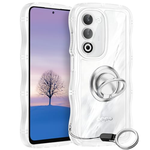 Amazon.co.jp: OPPO A5 5G-ケース クリア ウェーブ リング付き TPU波状