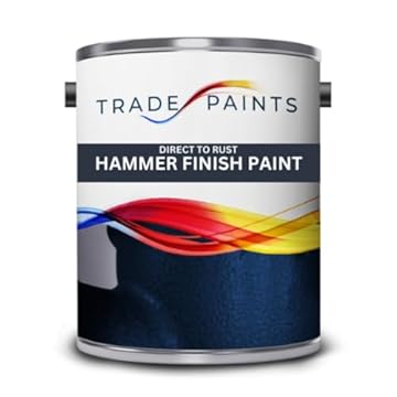 Hammer Finish Direct To Rust Metal Paint Hammerite Equivalent (2.5 Litre, Dark Blue)