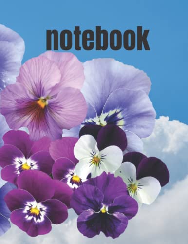 Pansies Notebook: Pansy Flowers Botanical Notebook Journal: (8.5 x 11) Paperback 120 pages