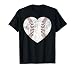 Baseball Heart Shirt Cute Mom Dad Men Women Softball Gift T-Shirt