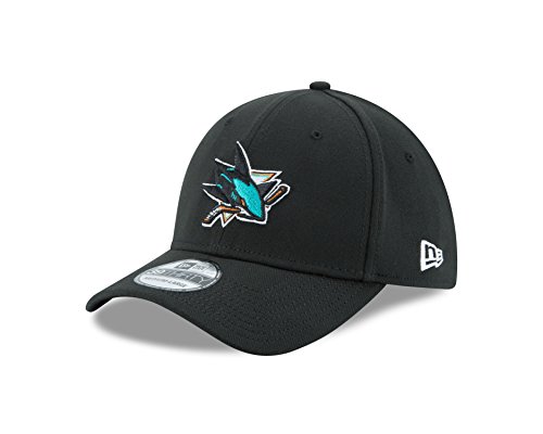 NHL San Jose Sharks Men's Team Classic 39Thirty Stretch Fit Cap, Medium/Large, Black