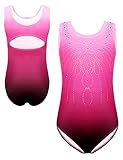 Zaclotre Kid Girls Gymnastic Leotard Sparkly Diamond Color Gradient Ballet Dance One Piece Outfit...