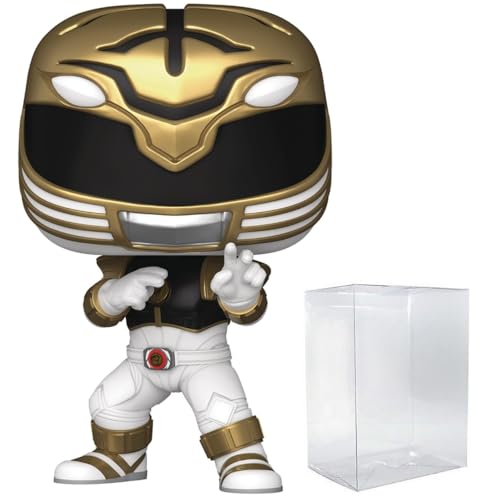 POP Movies: Mighty Morphin Power Rangers: The Movie - White Ranger 1780 Funko Vinyl Figure (Bundled with Compatible Box Protector Case), Multicolor, 3.75 inches