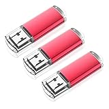 KOOTION 3PCS 32GB USB 2.0 Flash Drives Memory Stick Thumb Drives Pen Disk, Red
