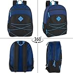 Summit Ridge Boys and Girls School Backpacks with Bungee Cord Front | 17” Multi Pocket Backpack for Kids, Teens, Adults, Travel (Navy/Black) - Image 4