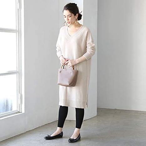 Amazon Co Jp コーエン レディース Coen 新色追加 ブラック ブラウン 手洗いできる ラムウールvネックワンピース ネイビー Web限定 Brick Free 服 ファッション小物