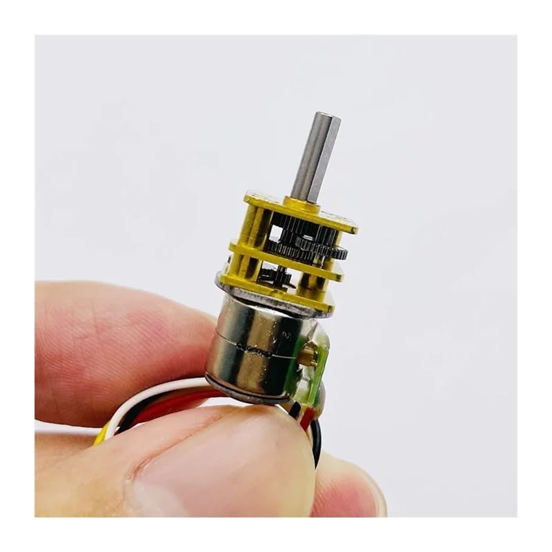 POWTAXBJGD 10mm 2-Phase 4-Wire Precision Gear Stepper Electronic Starter Full Metal Gearbox Reduction Ratio 20/50/ 100/150/ 298 / Driver Board((A) Ratio 20)