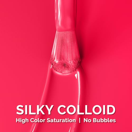 Image of MelodySusie Neon Pink Gel Nail Polish,0.5fl oz Nails Soak Off UV LED Bright Hot Pink Gel Polish Gift for Women Nail Art Manicure Salon DIY Nail Design Decoration at Home-A2632