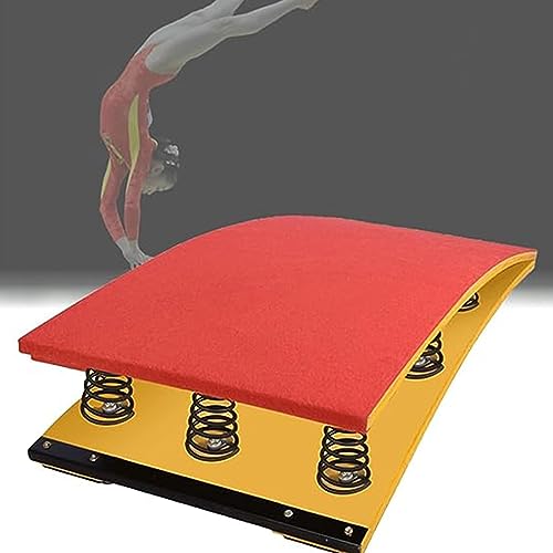 Tremplin de gymnastique rouge à 2 ressorts en acier de 50x80 cm pour l'entraînement