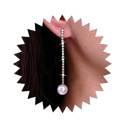 Atentuyi Orecchini In Oro Con Strass Orecchini Di Perle Orecchini A Catena Cz Orecchini A Nappina Orecchini Lineari Con Diamanti Orecchini Lunghi Orecchin Gioielli Per Donne E Ragazze