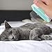 Parliky Cat Hair Comb with Massage Brush Stripping Tool for Grooming Cat Cleaning Comb for Shedding Dematting Premium Pet Grooming Tool in Mint Green