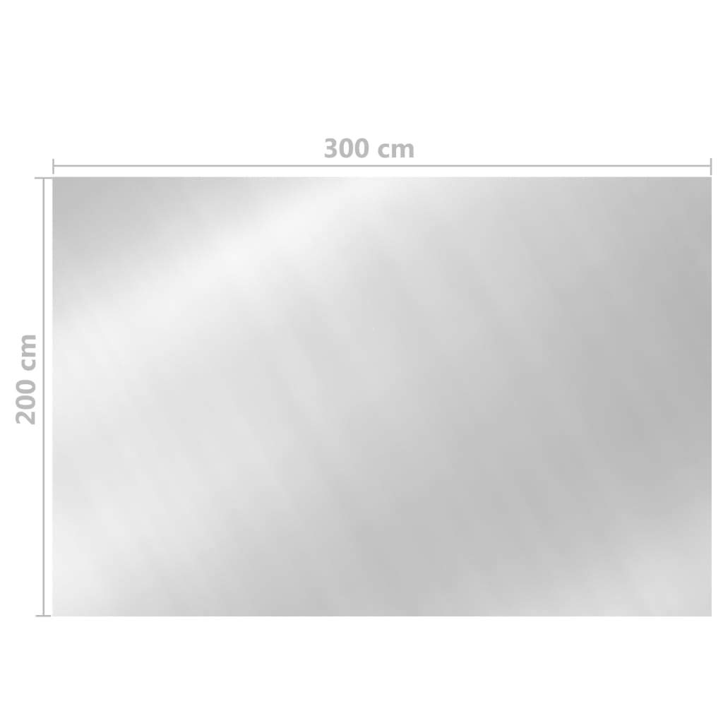 Akcesoria do basenu i spa, basen i spa, pokrowce na basen i ściereczki do podłoża Pokrowiec na basen srebrny 300x200 cm PE