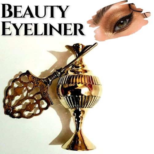 Eyeliner tradicional de kohl en caja decorativa dorada 13 cm miniatura 6