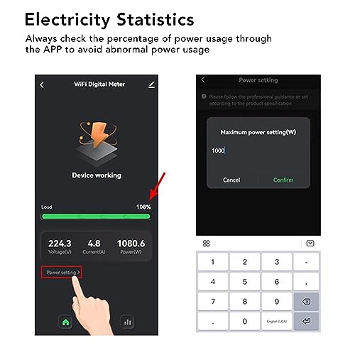 Image of Smart Home Energy Monitor 200A CT Clamp Real-Time Electricity Usage Meter APP Remote Monitoring for Tuya Smart Life Bidirectional Solar Grid Tracking AC 90-250V