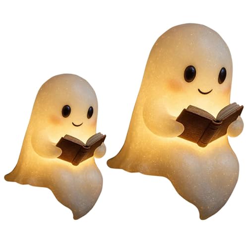 PANFHGFG Figurine fantôme d ' Halloween Faite à la Main pour Amoureux de Livres, décoration Artistique en résine pour Bureau d ' étude, Chambre d ' Enfant, Bureau, Maison, Bureau – vue 8