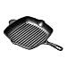 ROM Antihaftbeschichtete Gusseisen-Grillpfanne，Küche Quadratische Gusseisenpfanne Grillpfanne,für Elektroherd, Induktions-Wok