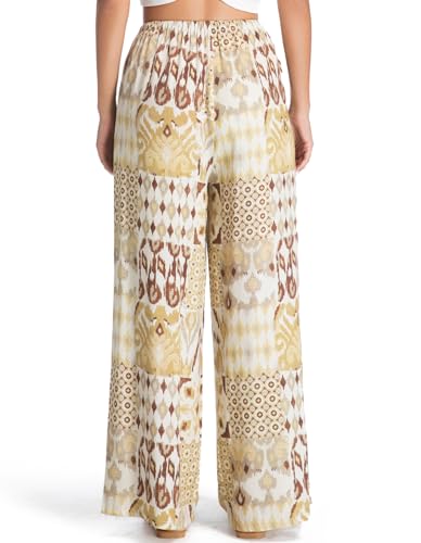 Palazzo Pants for Women with Pocket Mid Waisted Elastic Drawstring Baggy Casual Summer Boho Beach Vacation Pants 20252