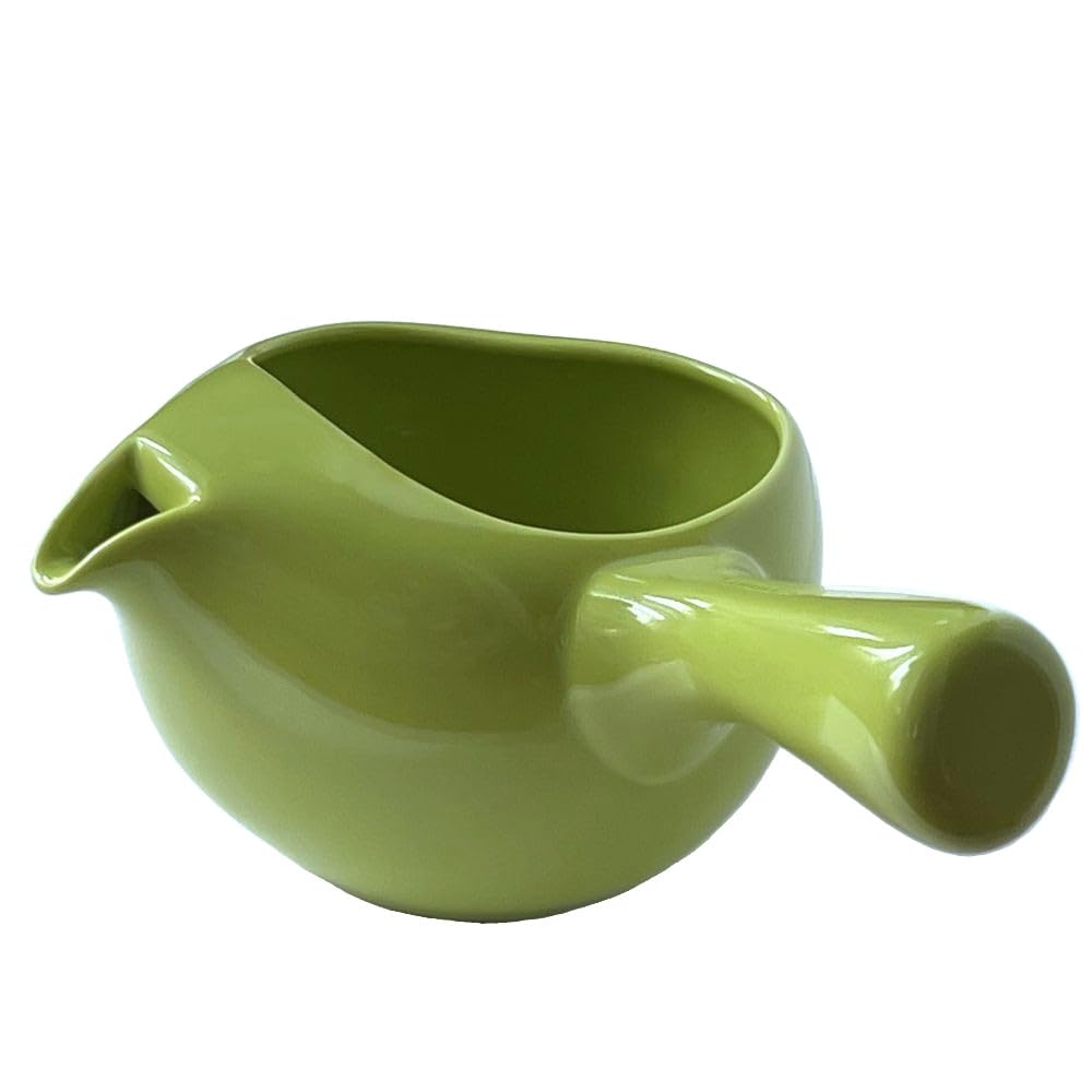 風景ドットコム Tokoname Yaki Teapot, No Lid, Cha-miru, Green Tea, Cold Tea, Made in Japan (Light Green, 13.5 fl oz (400 ml))