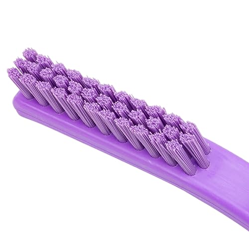 Image of SPARTA Detail Brush Grout Brush, Crevice Brush with Hanging Hole for Bathroom, Kitchens, Countertop, Plastic, 9 Inches, Purple
