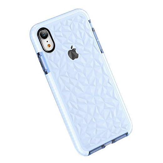 Funda iPhone XR, Carcasa Silicona Transparente Protector TPU Airbag Anti-Choque Ultra-Delgado Anti-arañazos Case 3D Modelo Geométrico de Diamante Funda para Teléfono (iPhone XR, Violeta Claro)