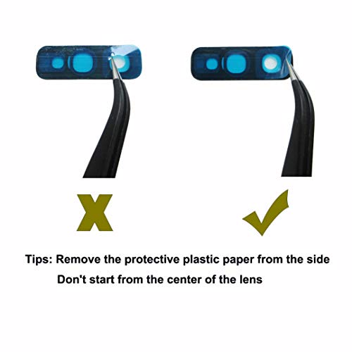 Xinidc Original Oem Back Rear Camera Glass Lens Replacement For Samsung Galaxy S10E With Adhesive Preinstalled (2Pcs) + Repair Tools Set (Black) #TOP1