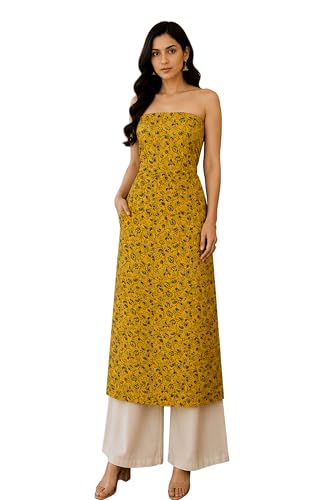 Image of Ethnics of Kutch Womens's Ajrakh Modal Silk Natural Dye Hand Block Print Unstitched Kurta Fabric