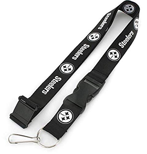 Cordon NFL Pittsburgh Steelers noir et blanc aminco taille 6 pour fan de football américain