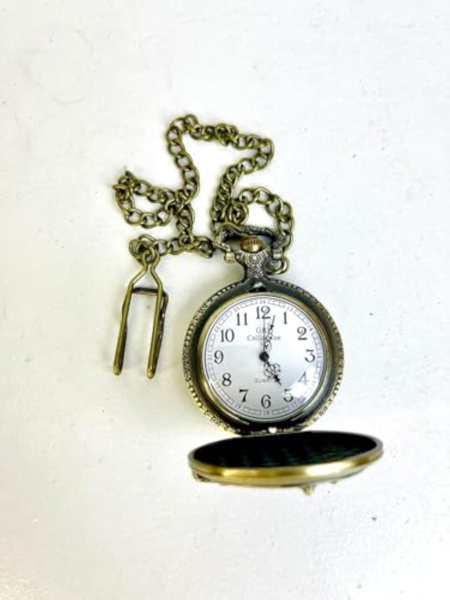 Vintage Motorcycle Pocket Watch, Antique Bronze Design