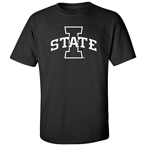 CornBorn ISU Tshirt - Iowa State Cyclone Apparel - I-State Primary Logo Black Out - Black - XL