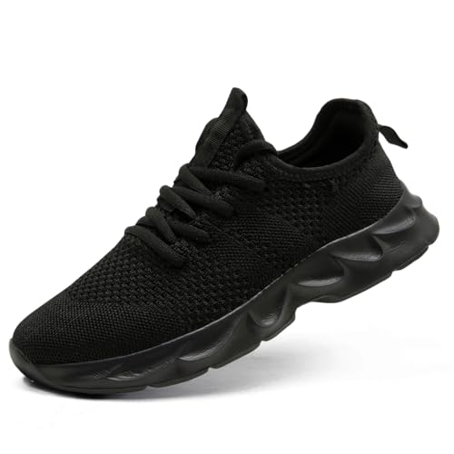 UROMGV Zapatillas Deporte Zapatillas Running Mujer Correr Jogging Caminar Bambas Gimnasio Fitness Atlético Tenis Trabajo Sneakers Ligeros Transpirables Zapatillas Deportivas Negro 38