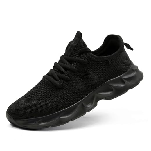 UROMGV Zapatillas Deporte Zapatillas Running Mujer Correr Jogging Caminar Bambas Gimnasio Fitness Atlético Tenis Trabajo Sneakers Ligeros Transpirables Zapatillas Deportivas Negro 38