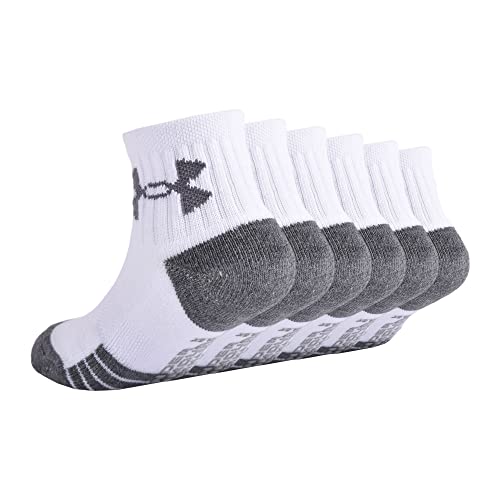 Under Armour Pacote de meias para meninos, Tecnologia branca, 4-6 Years